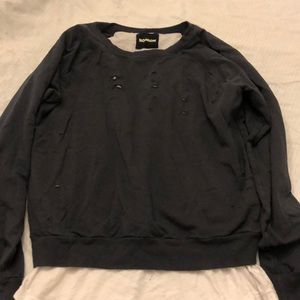 Distress Monrow layered sweatshirt small